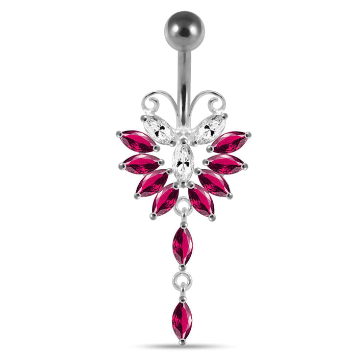 Jeweled Belly Navel Ring - Monster Piercing