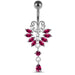 925 Sterling Silver Butterfly Navel Belly Ring - Monster Piercing