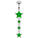 Moving Jeweled Star Designed Navel Body Jewelry - Monster Piercing