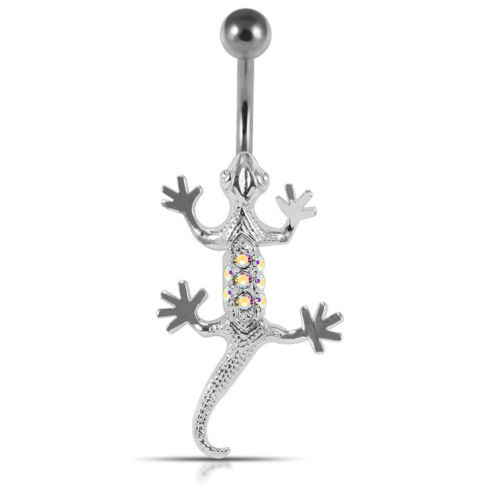 Moving Jeweled Lizard Belly Ring - Monster Piercing