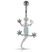 Moving Jeweled Lizard Belly Ring - Monster Piercing