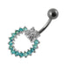 Beautiful Moving Jeweled Belly Ring - Monster Piercing