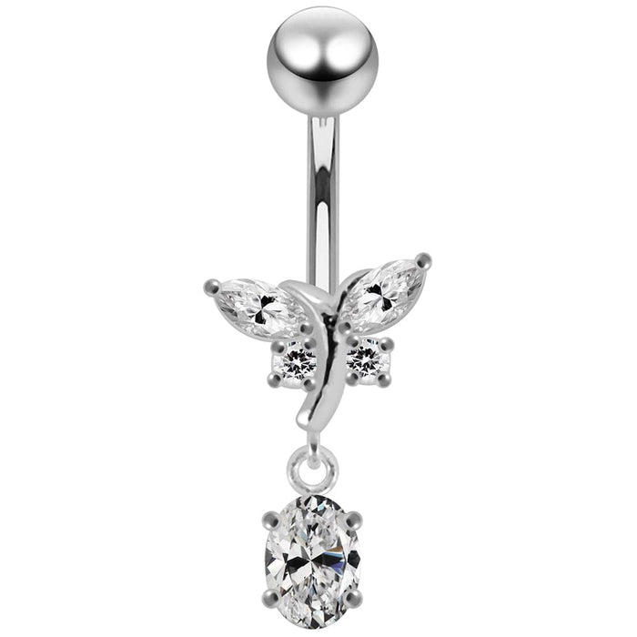 Dangling Jeweled Fancy Belly Ring - Monster Piercing