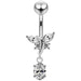 Dangling Jeweled Fancy Belly Ring - Monster Piercing