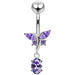 Dangling Jeweled Fancy Belly Ring - Monster Piercing