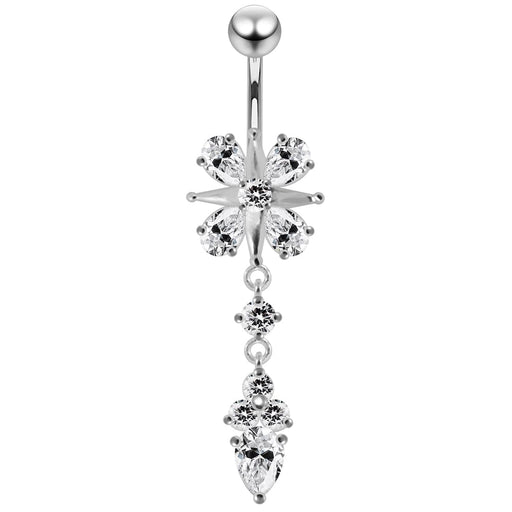 Fancy Jeweled Moving Belly Button Ring - Monster Piercing