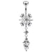 Fancy Jeweled Moving Belly Button Ring - Monster Piercing