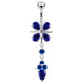 Fancy Jeweled Moving Belly Button Ring - Monster Piercing