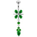 Fancy Jeweled Moving Belly Button Ring - Monster Piercing