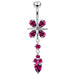 Fancy Jeweled Moving Belly Button Ring - Monster Piercing