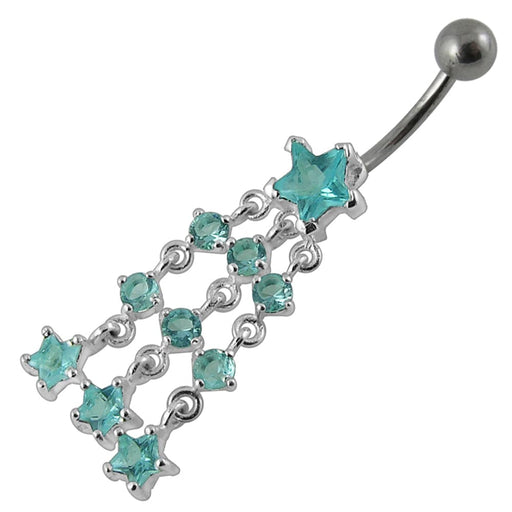 Jeweled Moving Star Belly Button Jewelry - Monster Piercing