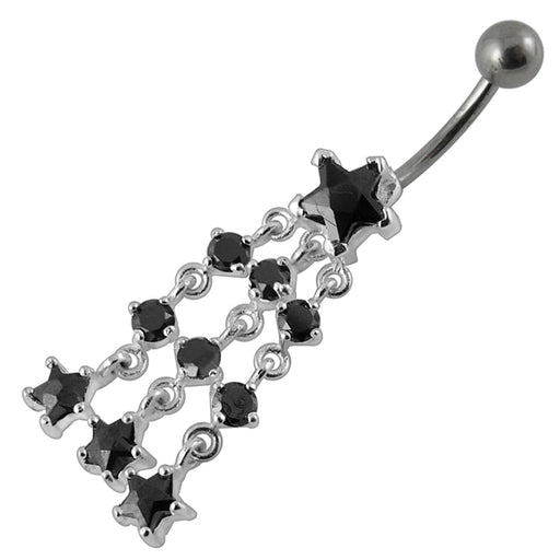 Jeweled Moving Star Belly Button Jewelry - Monster Piercing