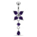 Jeweled Fancy Belly Navel Body Jewelry - Monster Piercing