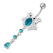 Moving Jeweled Frog Design Belly Ring - Monster Piercing