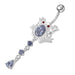 Moving Jeweled Frog Design Belly Ring - Monster Piercing