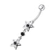 Jeweled Tribal Star Navel Belly Ring - Monster Piercing