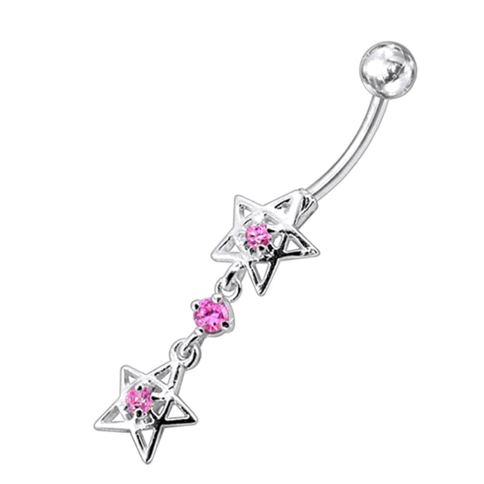 Jeweled Tribal Star Navel Belly Ring - Monster Piercing