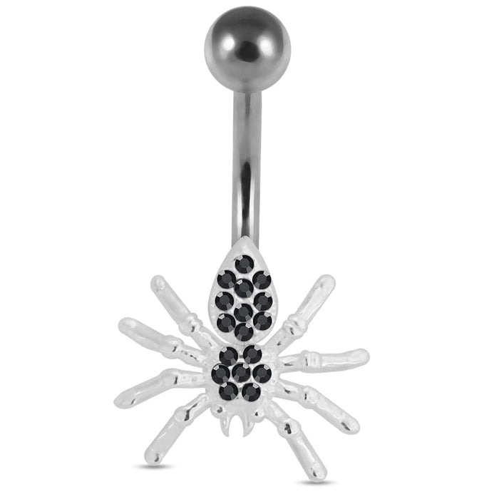 Moving Jeweled Fancy Flower Belly Ring - Monster Piercing