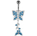 Fancy Moving Butterfly Navel Ring - Monster Piercing