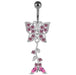 Fancy Moving Butterfly Navel Ring - Monster Piercing