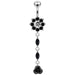 14G Jeweled Moving Butterfly Navel Ring - Monster Piercing