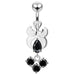 Fancy Design Jeweled Belly Ring - Monster Piercing