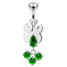 Fancy Design Jeweled Belly Ring - Monster Piercing