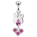 Fancy Design Jeweled Belly Ring - Monster Piercing