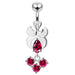 Fancy Design Jeweled Belly Ring - Monster Piercing