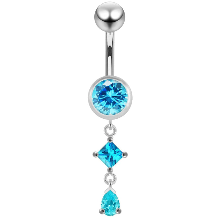 Moving Fashionably Jeweled Belly Ring - Monster Piercing