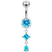 Moving Fashionably Jeweled Belly Ring - Monster Piercing