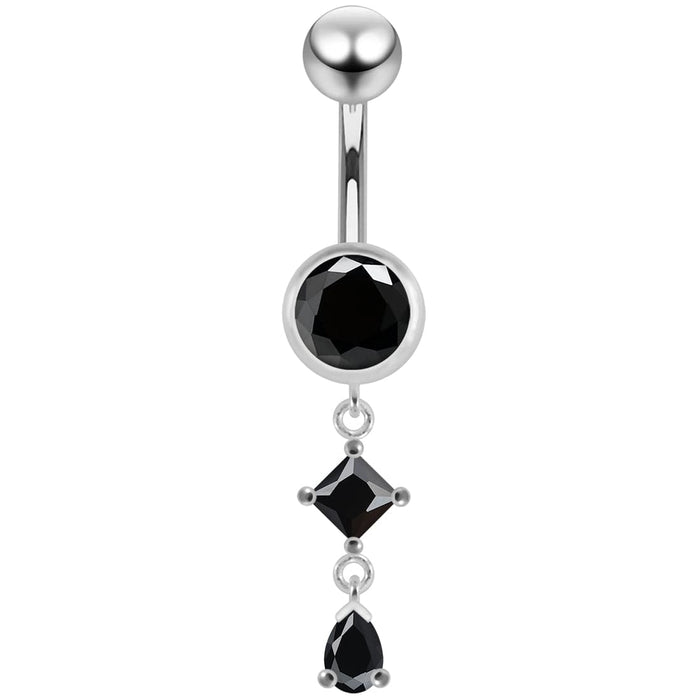 Moving Fashionably Jeweled Belly Ring - Monster Piercing