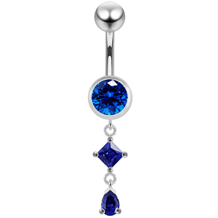 Moving Fashionably Jeweled Belly Ring - Monster Piercing