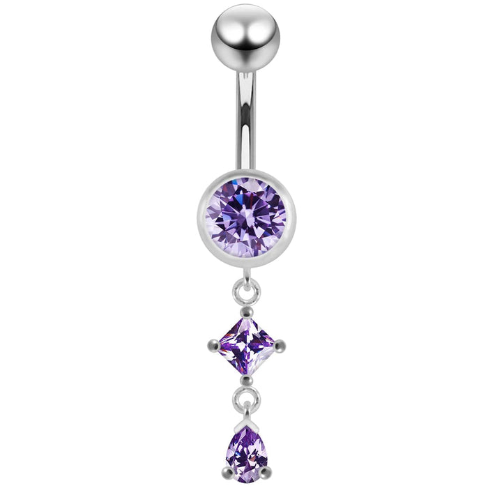 Moving Fashionably Jeweled Belly Ring - Monster Piercing