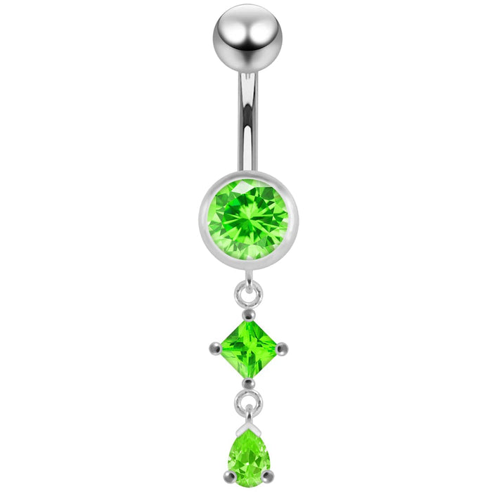 Moving Fashionably Jeweled Belly Ring - Monster Piercing