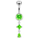 Moving Fashionably Jeweled Belly Ring - Monster Piercing