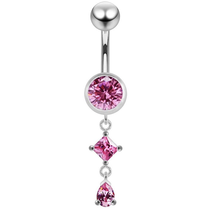 Moving Fashionably Jeweled Belly Ring - Monster Piercing