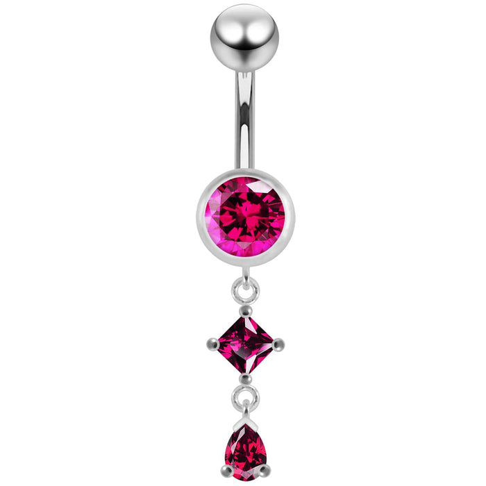 Moving Fashionably Jeweled Belly Ring - Monster Piercing