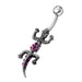 Fancy Moving Jeweled Lizard Belly Ring - Monster Piercing