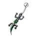 Fancy Moving Jeweled Lizard Belly Ring - Monster Piercing