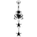 925 Sterling Silver Dangling Belly Ring PBM0713 - Monster Piercing