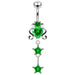 925 Sterling Silver Dangling Belly Ring PBM0713 - Monster Piercing