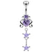 925 Sterling Silver Dangling Belly Ring PBM0713 - Monster Piercing