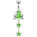 925 Sterling Silver Dangling Belly Ring PBM0713 - Monster Piercing