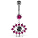 Blue Eye Catching Stone Studded 925 Sterling Silver Belly Ring - Monster Piercing