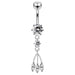 Surgical Grade Steel Curved Bar Belly Button Ring - Monster Piercing