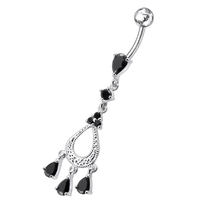 Silver Dangling Navel Body Jewelry - Monster Piercing