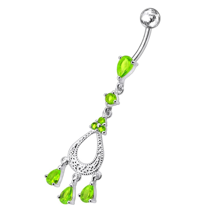 Silver Dangling Navel Body Jewelry - Monster Piercing