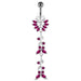 Silver Dangling Belly Ring With SS Bar - Monster Piercing