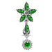 Flower with Sun Dangling Belly Moving Ring - Monster Piercing